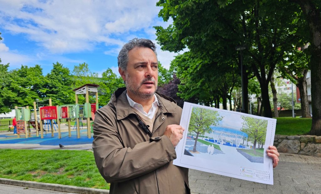 Barakaldo cubrirá el parque infantil ubicado junto al frontón de la calle Murrieta