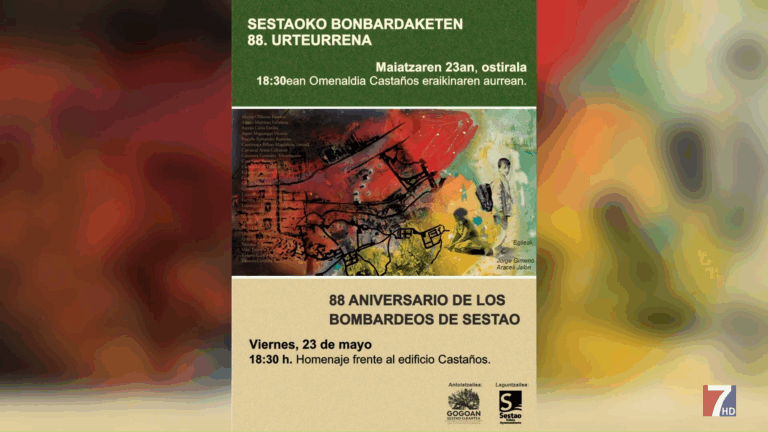 Mañana se conmemora el 88º aniversario del bombardeo de Sestao