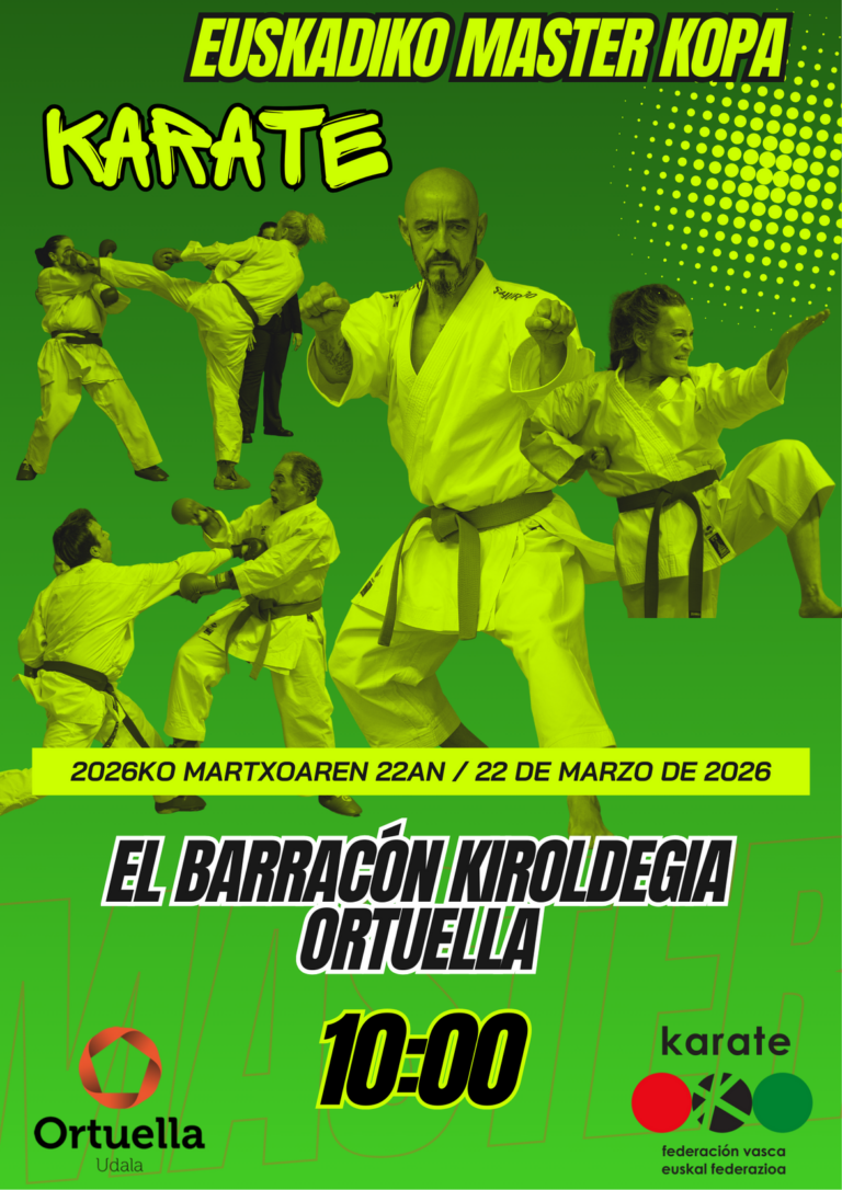 Cartel del Campeonato de karate master de Euskadi