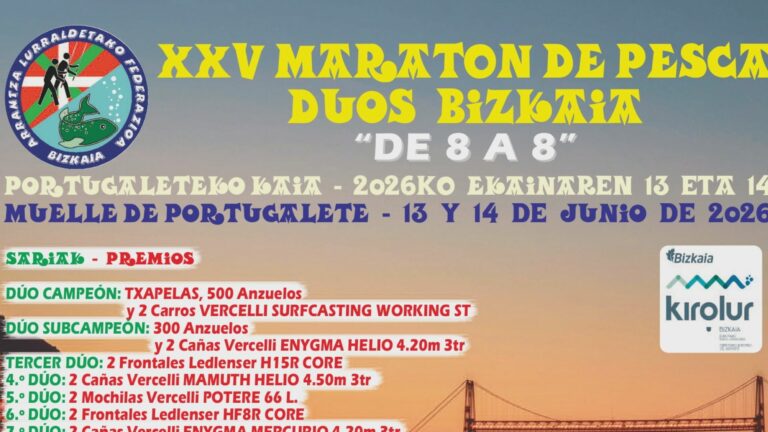 Portugalete acoge este sábado un maratón nocturno de pesca